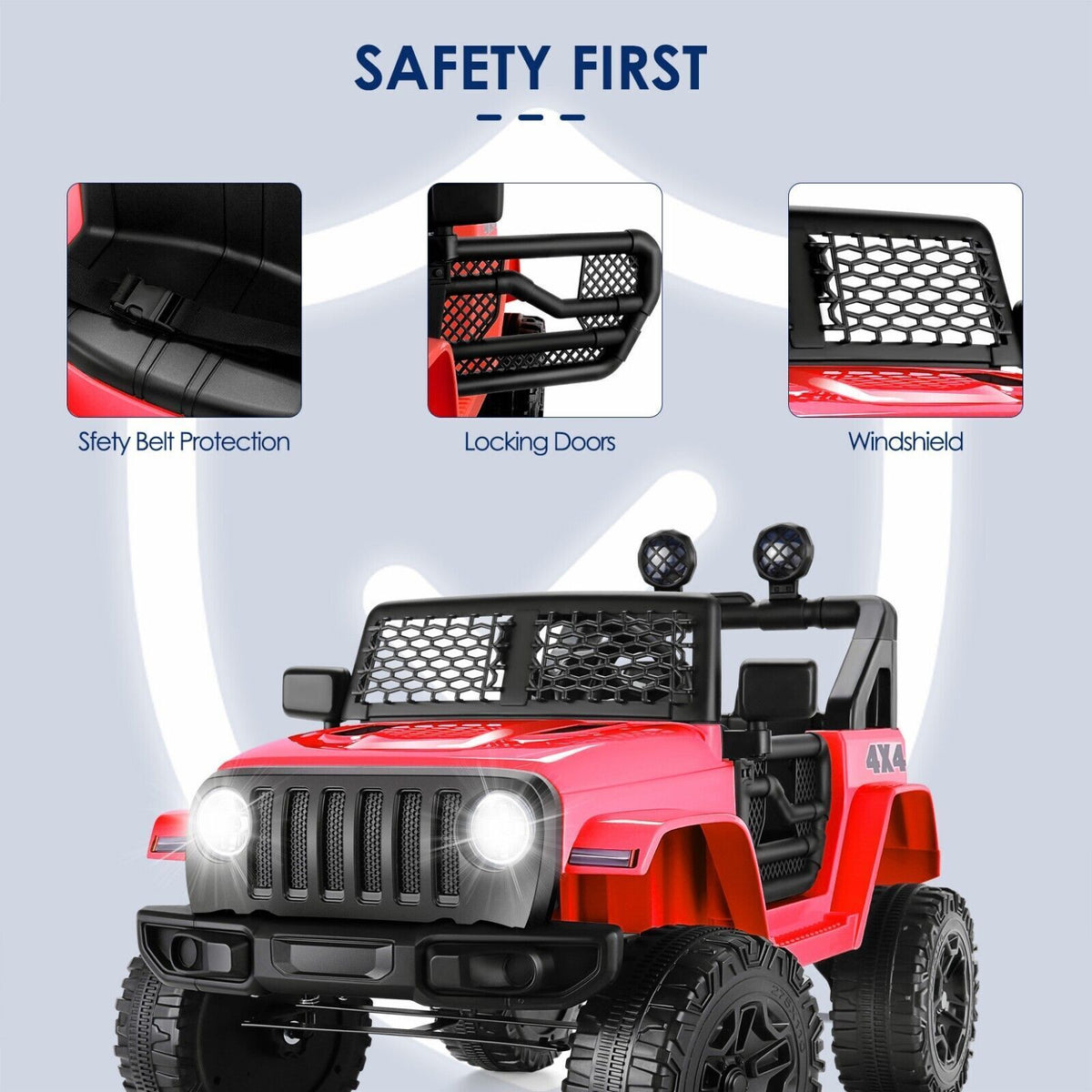 12V Electric Kids Ride On Jeep Toy Car with Remote Control - Available in 5 Colors - Perfect Gift for Children