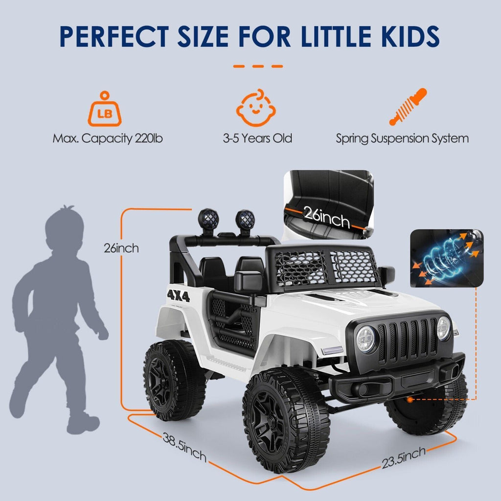 12V Electric Kids Ride On Jeep Toy Car with Remote Control - Available in 5 Colors - Perfect Gift for Children