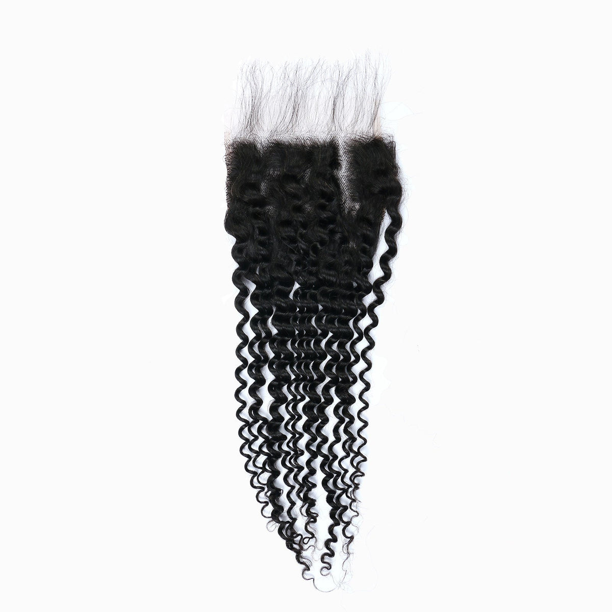 StariaHair 12-20 Inch 4"x4" Deep Wave Transparent Lace Closure #1B