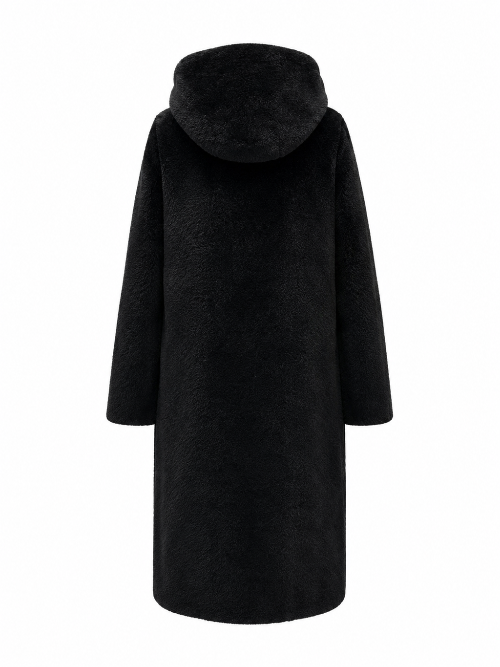 Reversible Faux Fur & Suede Hooded Coat