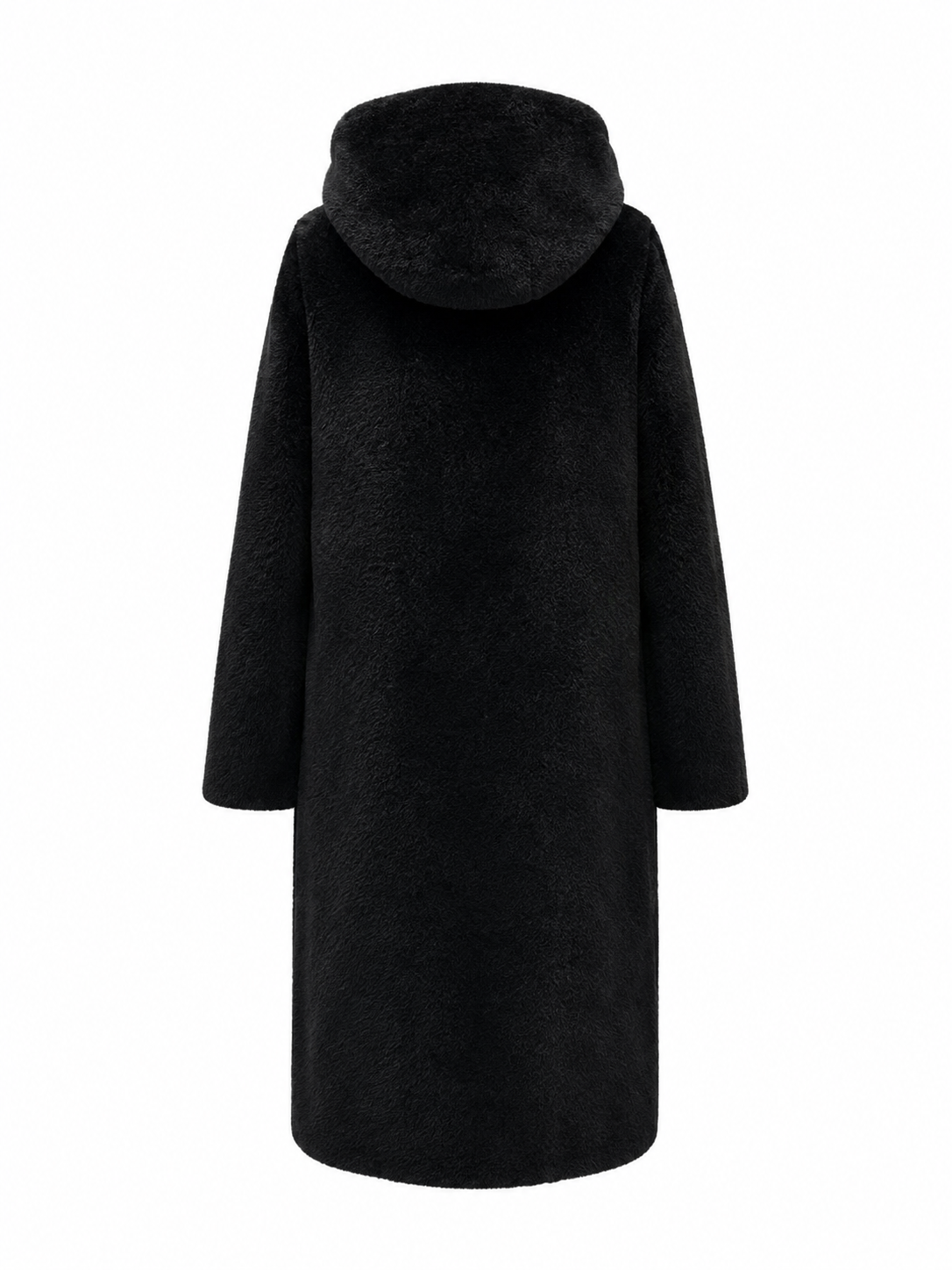 Reversible Faux Fur & Suede Hooded Coat