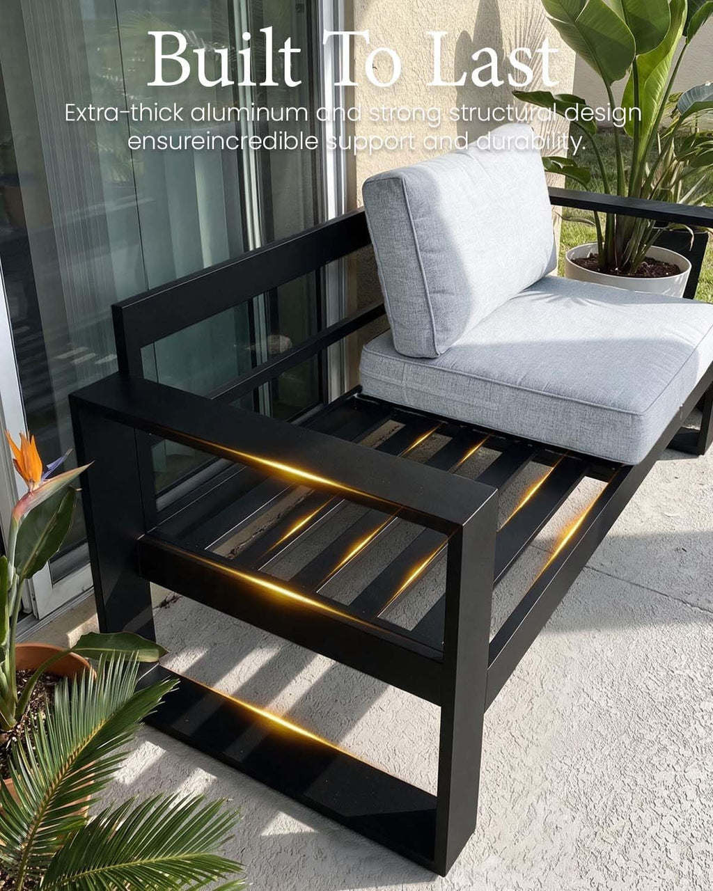 Aluminum Outdoor Conversation Furniture Fire Pit Table-3