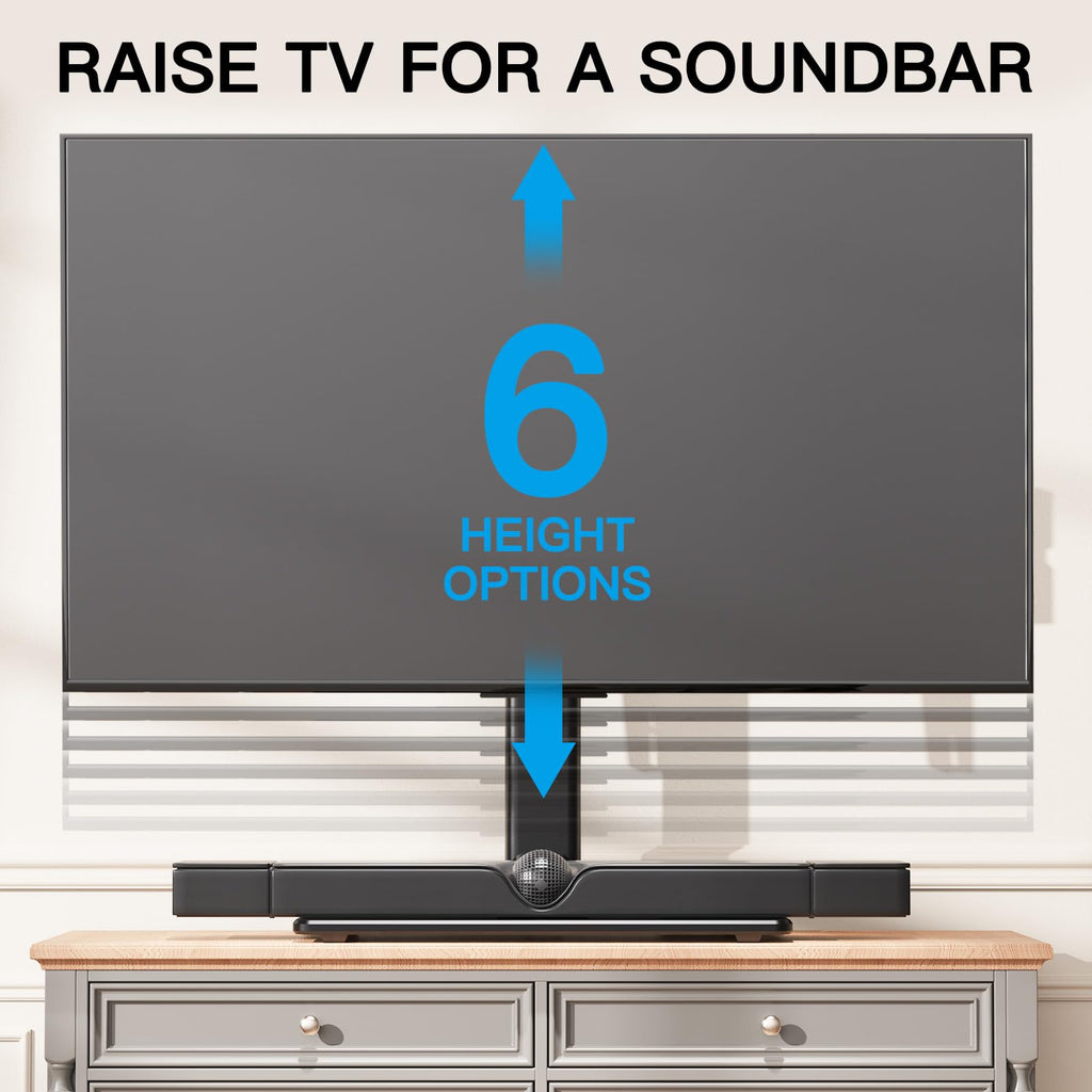 Universal Swivel Tabletop TV Stand for 32-65 in TVs, Height Adjustable