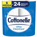 Cottonelle Ultra Clean Care Toilet Paper, 6 Mega Rolls, Strong Bath Tissue