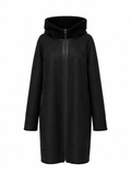 Reversible Faux Fur & Suede Coat in Black/Black