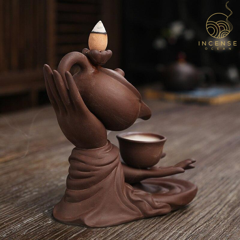 Ceramic Hand Censer Waterfall Incense Burner
