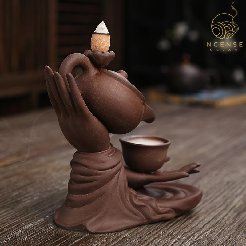 Ceramic Hand Censer Waterfall Incense Burner