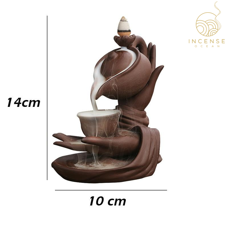 Ceramic Hand Censer Waterfall Incense Burner
