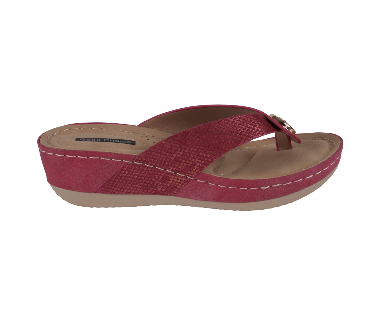 Women's Dafni Red Wedge Sandals
