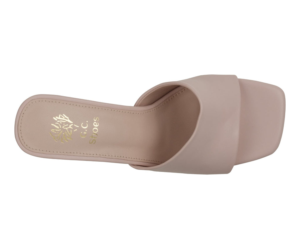 Women's Soho Nude Square Toe Heeled Sandals