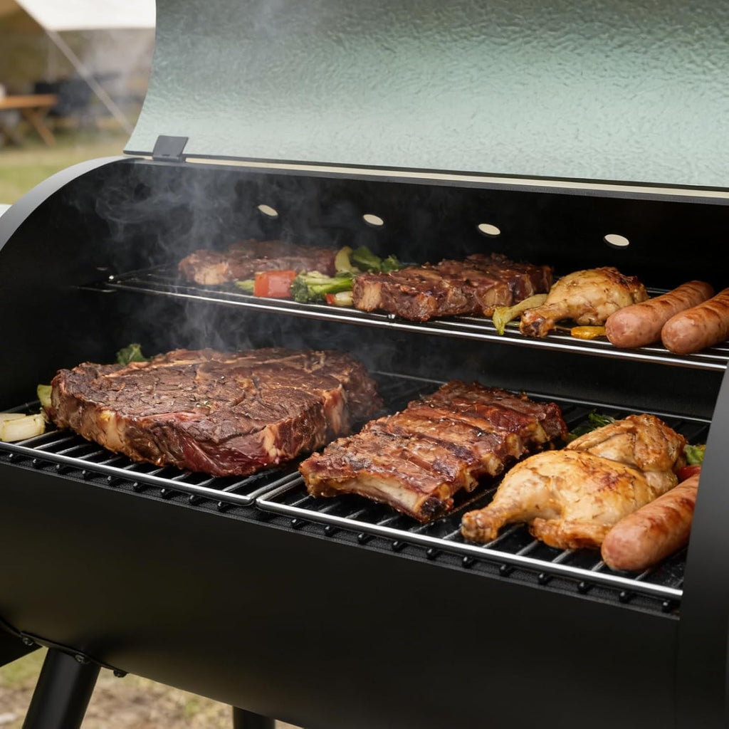 Electric Pellet Grill Smoker 8in1 PID Temperature Control-1