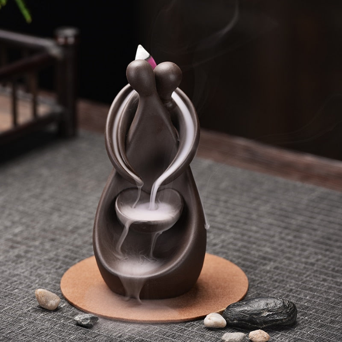 Incense Burner Couple Hug