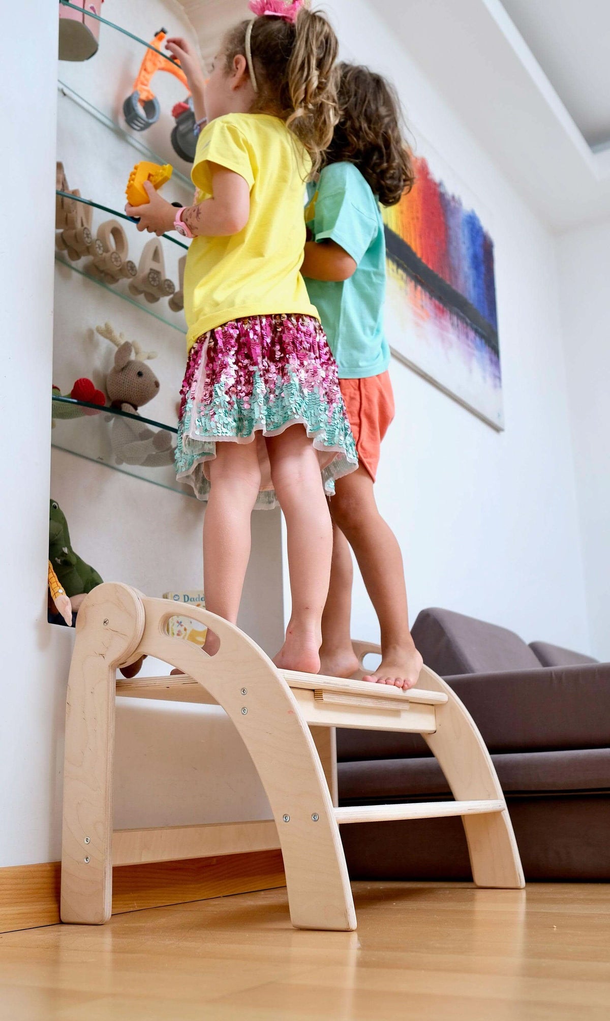 Twins Montessori Kitchen Stool - Wooden Step Stool