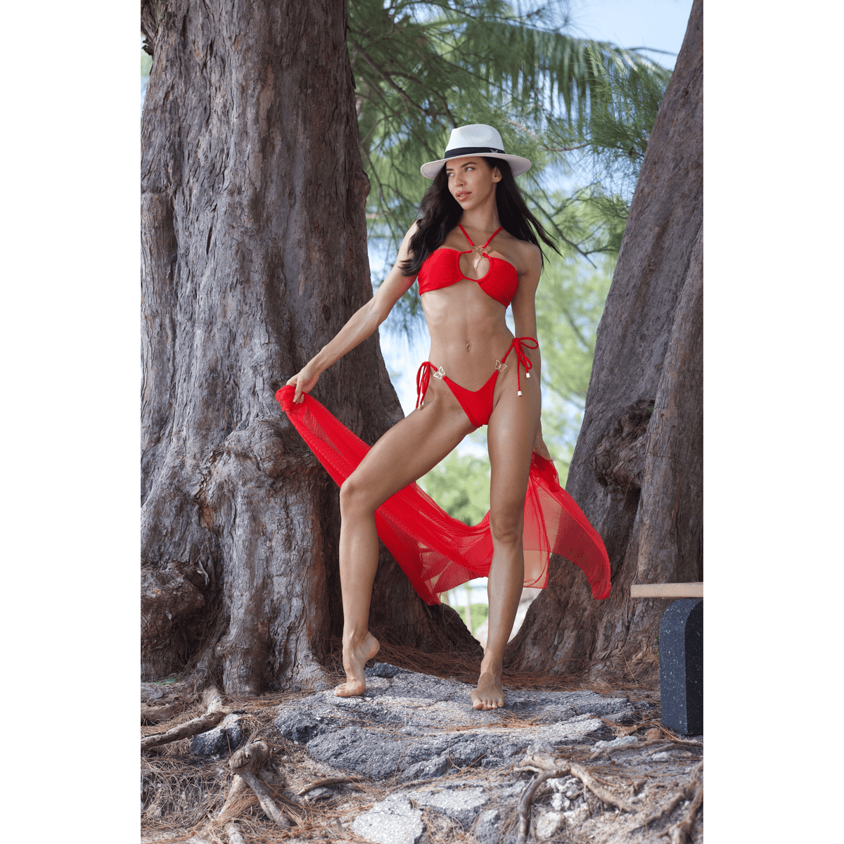 Camila Red Bikini Bottom